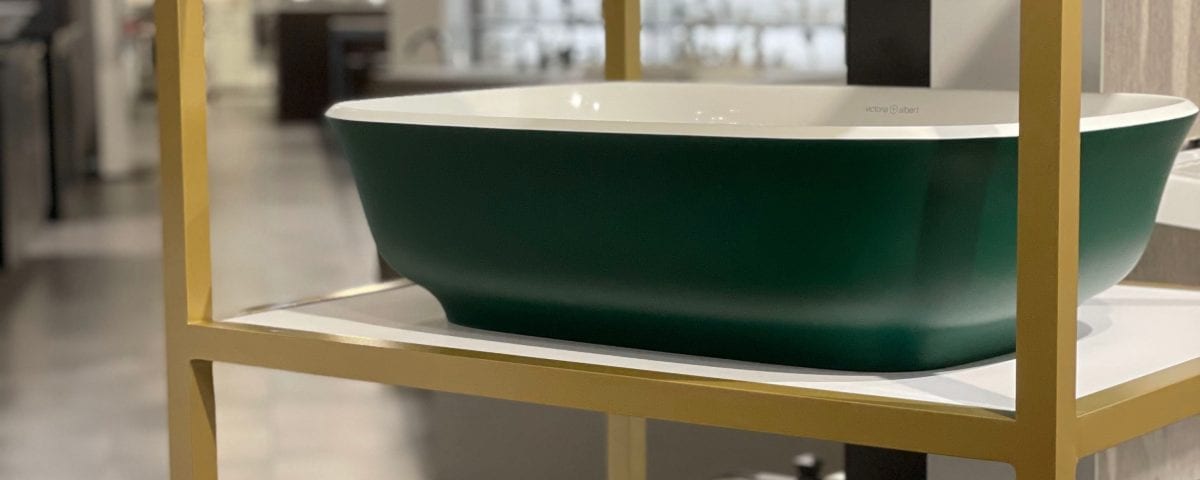 Colored sink basin